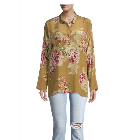 NEW JOHNNY WAS vintage rose mara blouse in multi - Picture 1 of 2